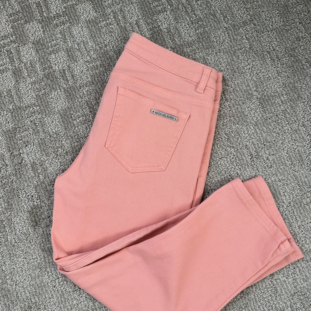 Michael Kors Straight Leg Pink Jeans